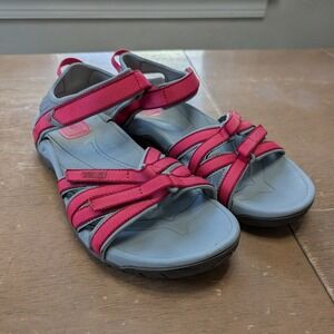 Teva Women's Tirra Sport Sandals Gray Pink Water Ready Hook Loop 9.5 outdoor